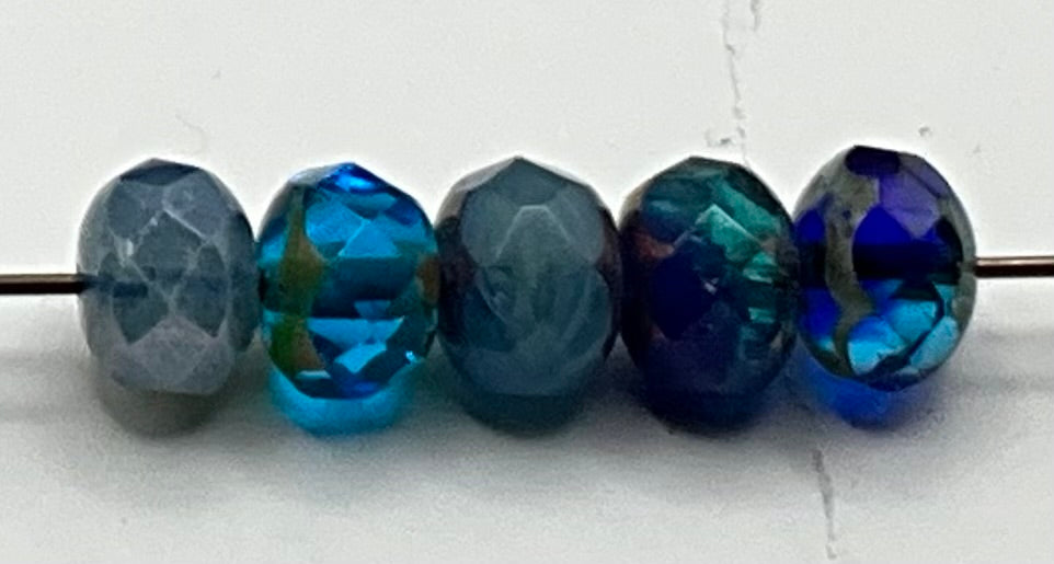 Design Your Own Stacked Earrings -- 2a. Blue Base Bead