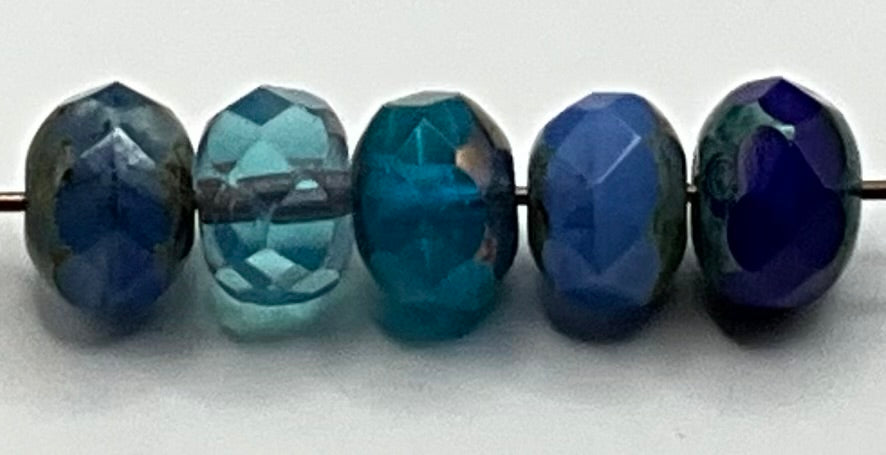 Design Your Own Stacked Earrings -- 2a. Blue Base Bead