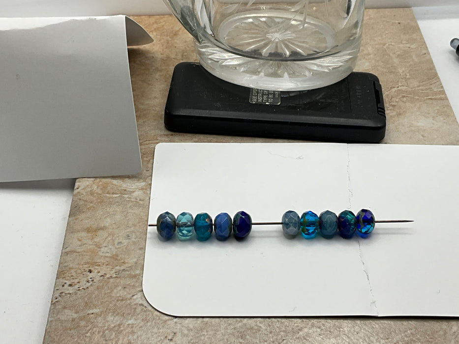 Design Your Own Stacked Earrings -- 2a. Blue Base Bead